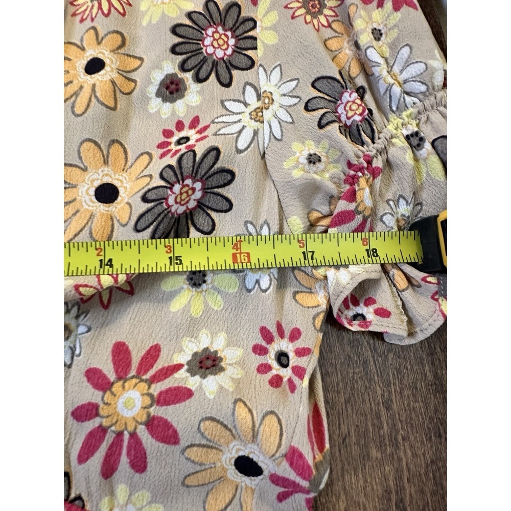 Monte Floral Maxi Dress Floral Full Button Sz L Boho Cottage Core $125 new - Picture 9 of 11